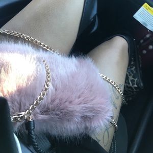 Faux wristlet purple/pink